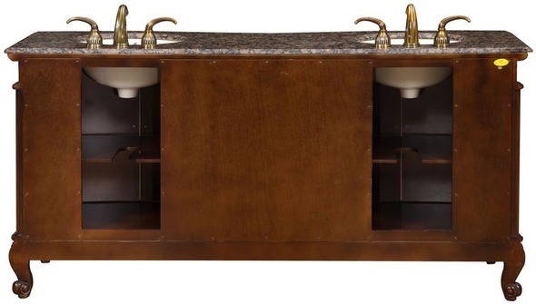 basin cabinet set Silkroad Exclusive Bathroom Vanity English Chestnut Traditional