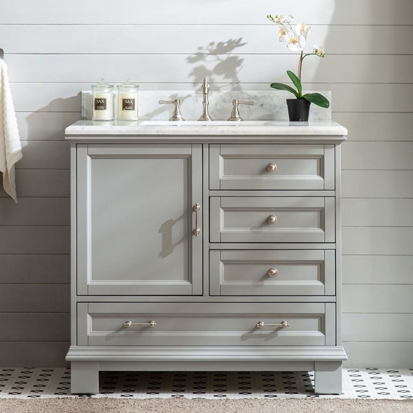 custom made bathroom cabinets Silkroad Exclusive Bathroom Vanity Light Gray Traditional