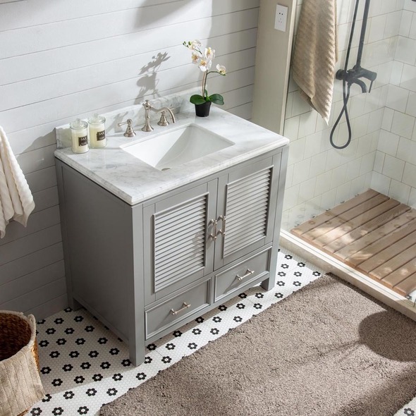 70 inch double sink vanity Silkroad Exclusive Bathroom Vanity Light Gray Traditional