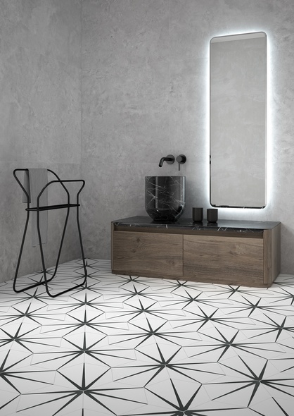 hexagon wood tiles floors Soci