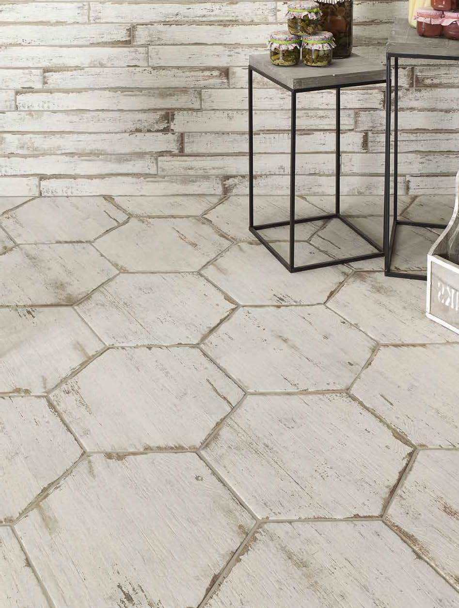 black and white ceramic floor tile Soci Vintage