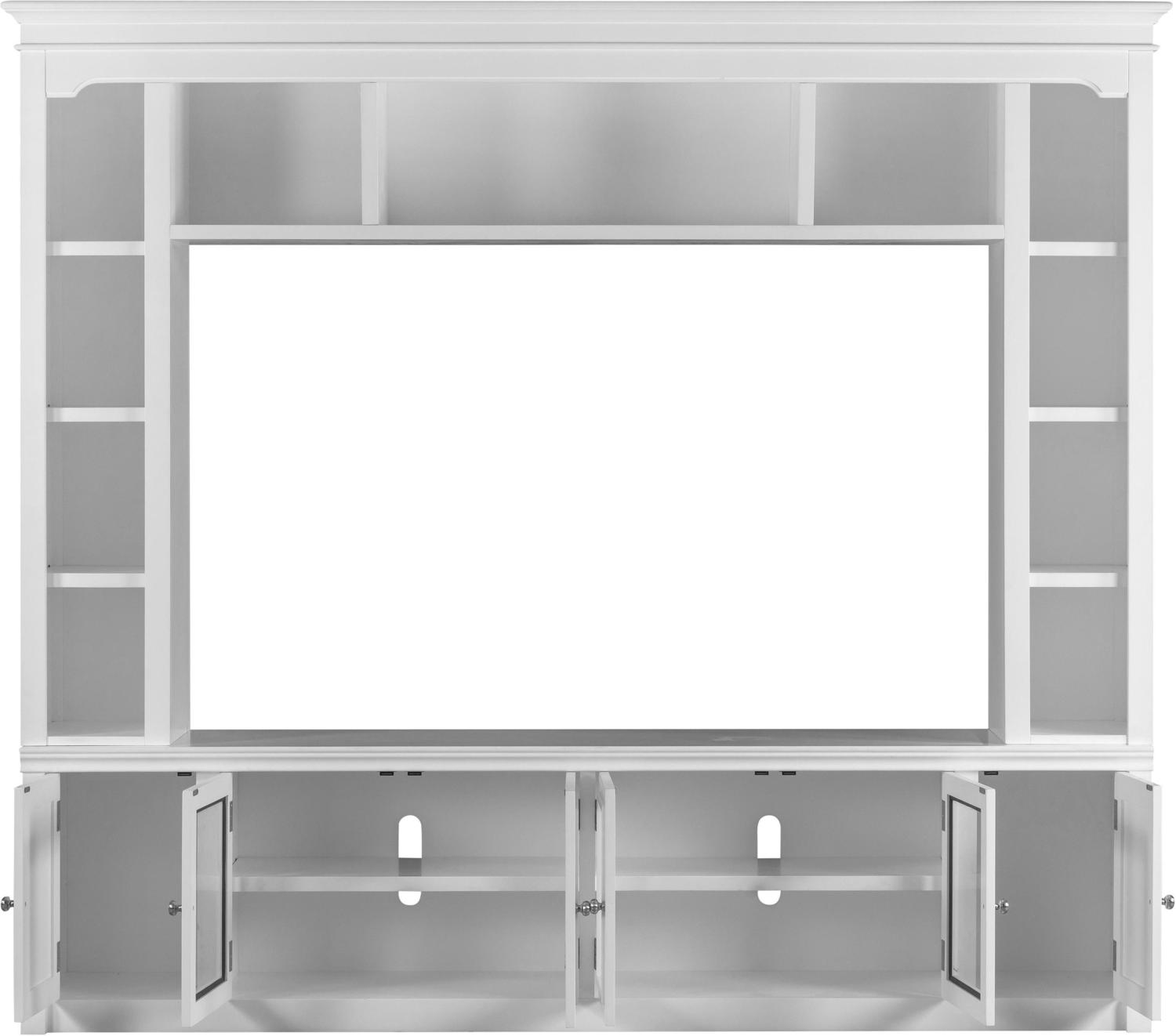 white and oak tv stand Tov Furniture Entertainment Centers White