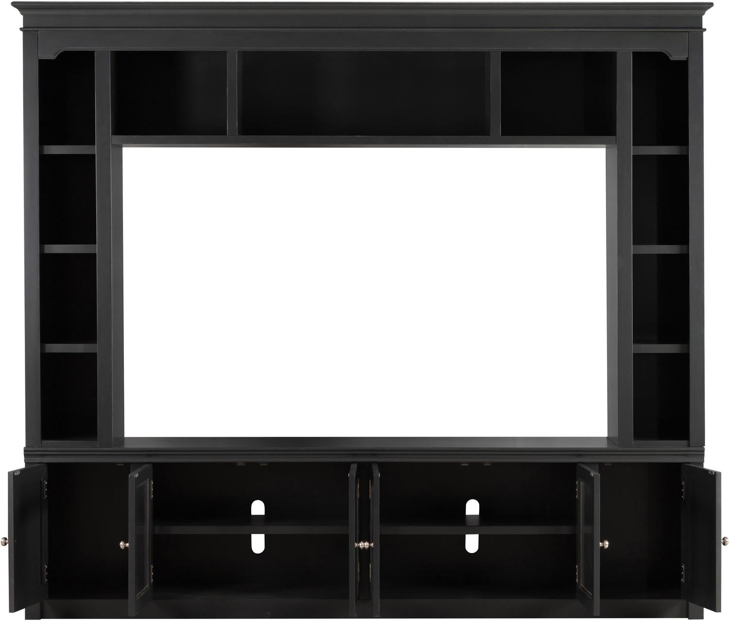 solid tv cabinet Tov Furniture Entertainment Centers Grey