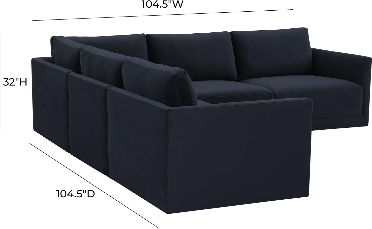 navy couch sectional Tov Furniture Sectionals Navy