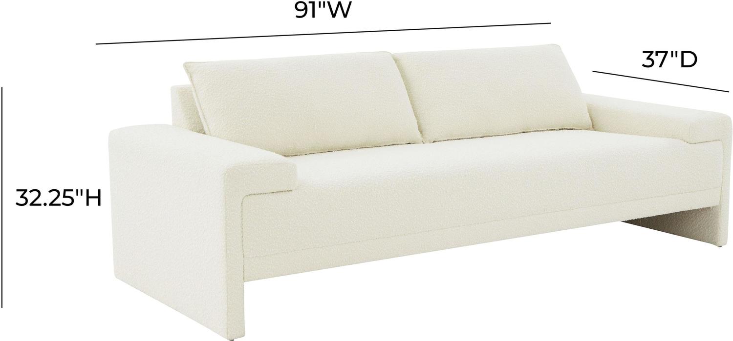 tufted sectional Tov Furniture Sofas Cream