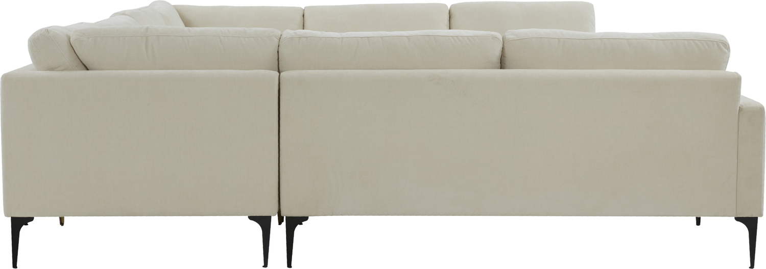 sectional navy blue Tov Furniture Sectionals Cream