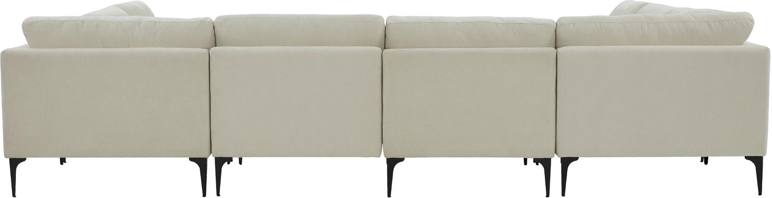 sectional navy blue Tov Furniture Sectionals Cream