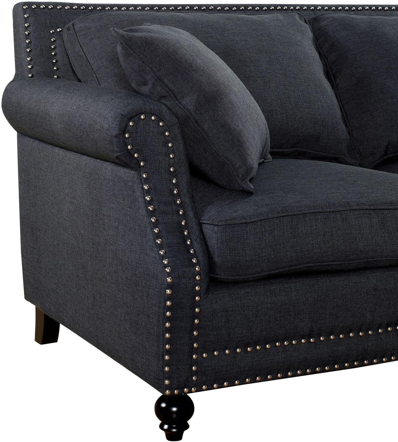 small round sectional sofa Tov Furniture Sofas Grey