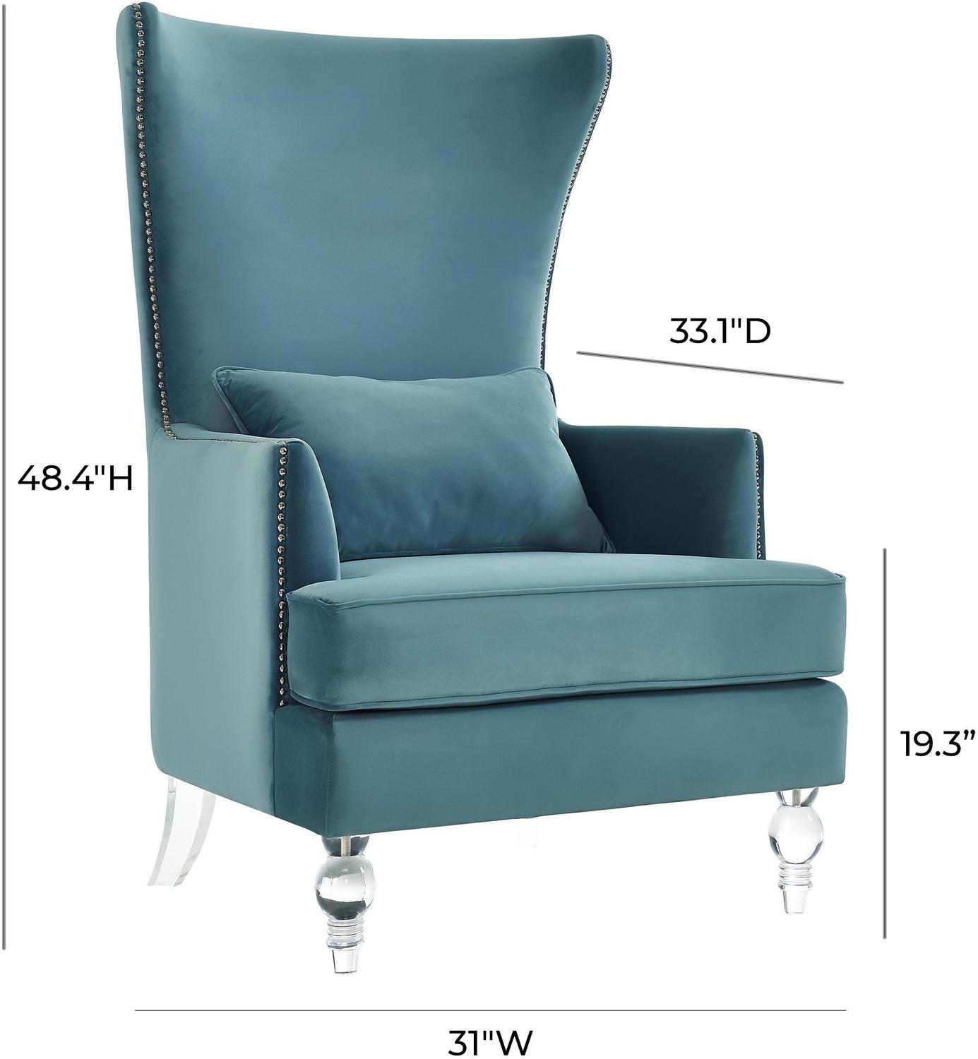 bedroom chair cream Tov Furniture Accent Chairs Sea Blue