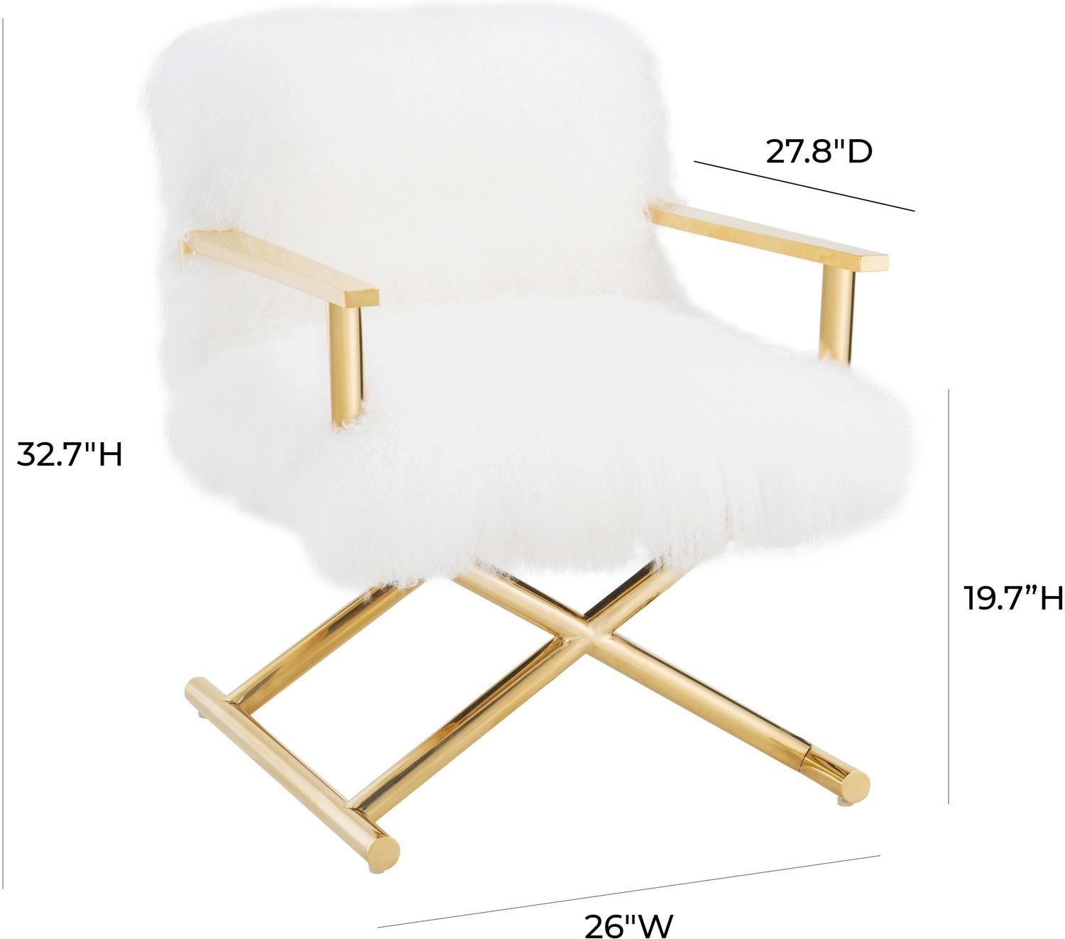modern leather lounge chair Tov Furniture Accent Chairs White