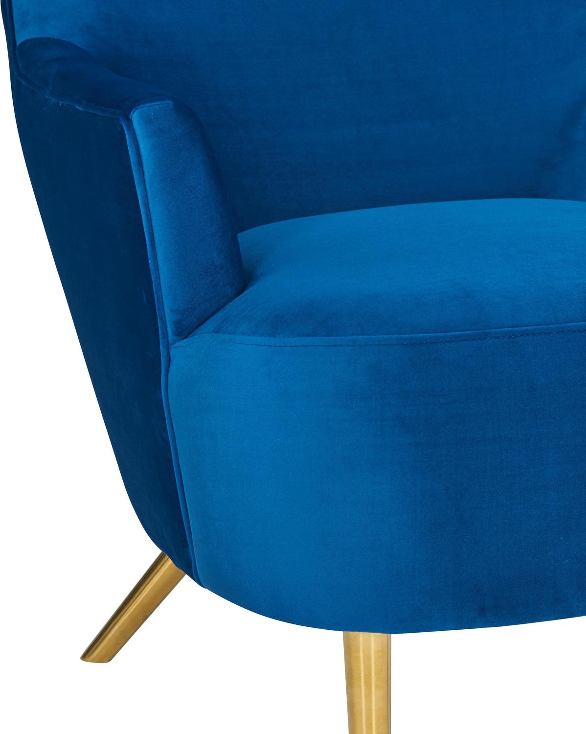 fabric accent chair Tov Furniture Accent Chairs Chairs Navy