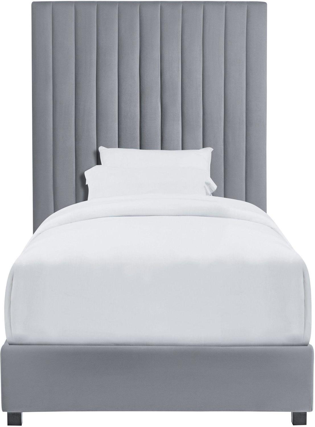 white twin headboard Tov Furniture Beds Beds Grey