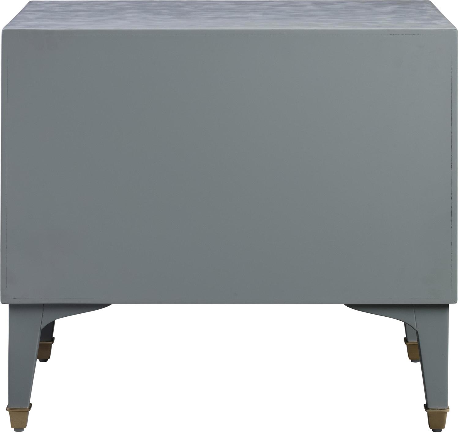 2 drawer modern nightstand Tov Furniture Nightstands Grey