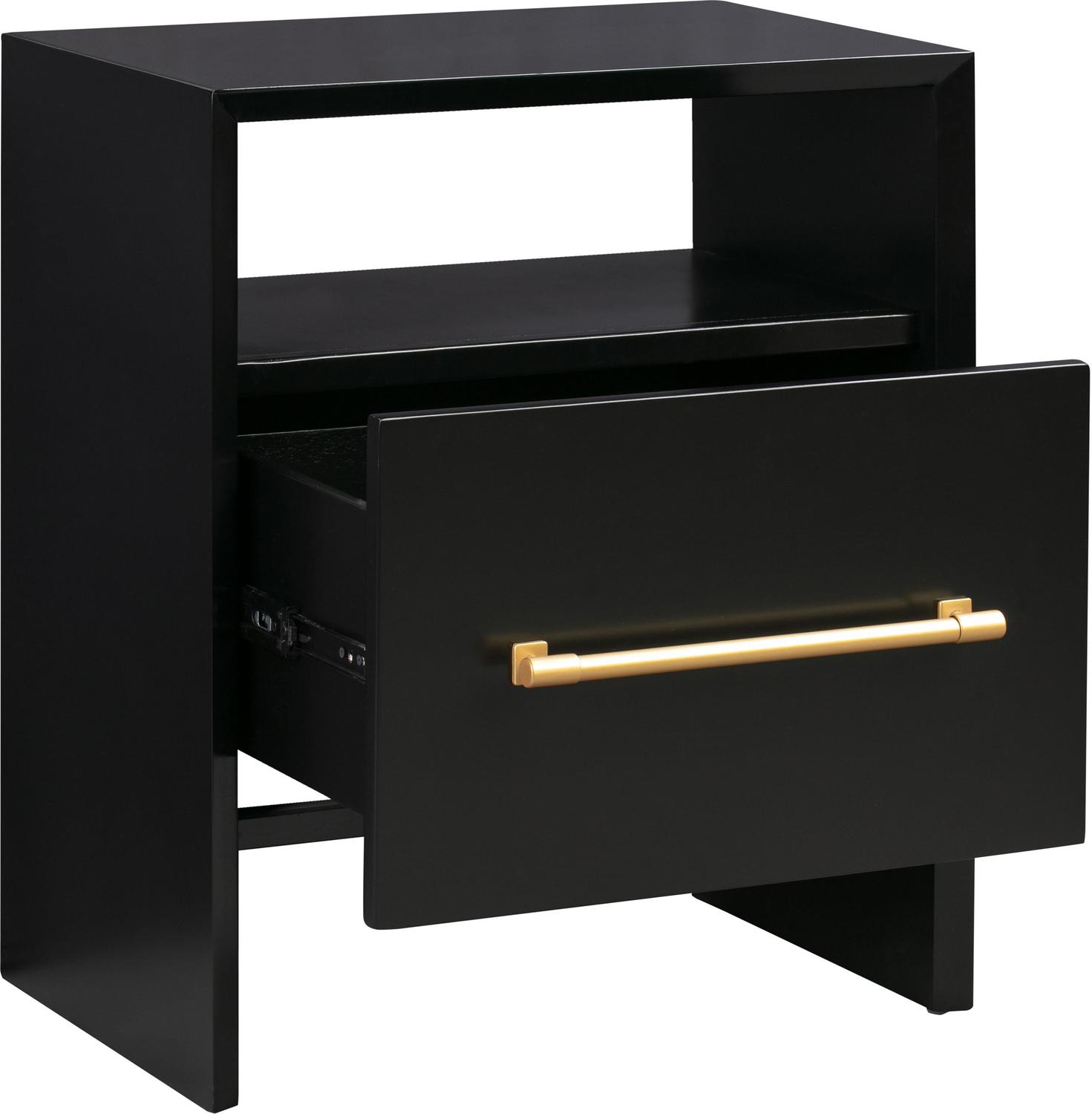 bedside modern table Tov Furniture Nightstands Black