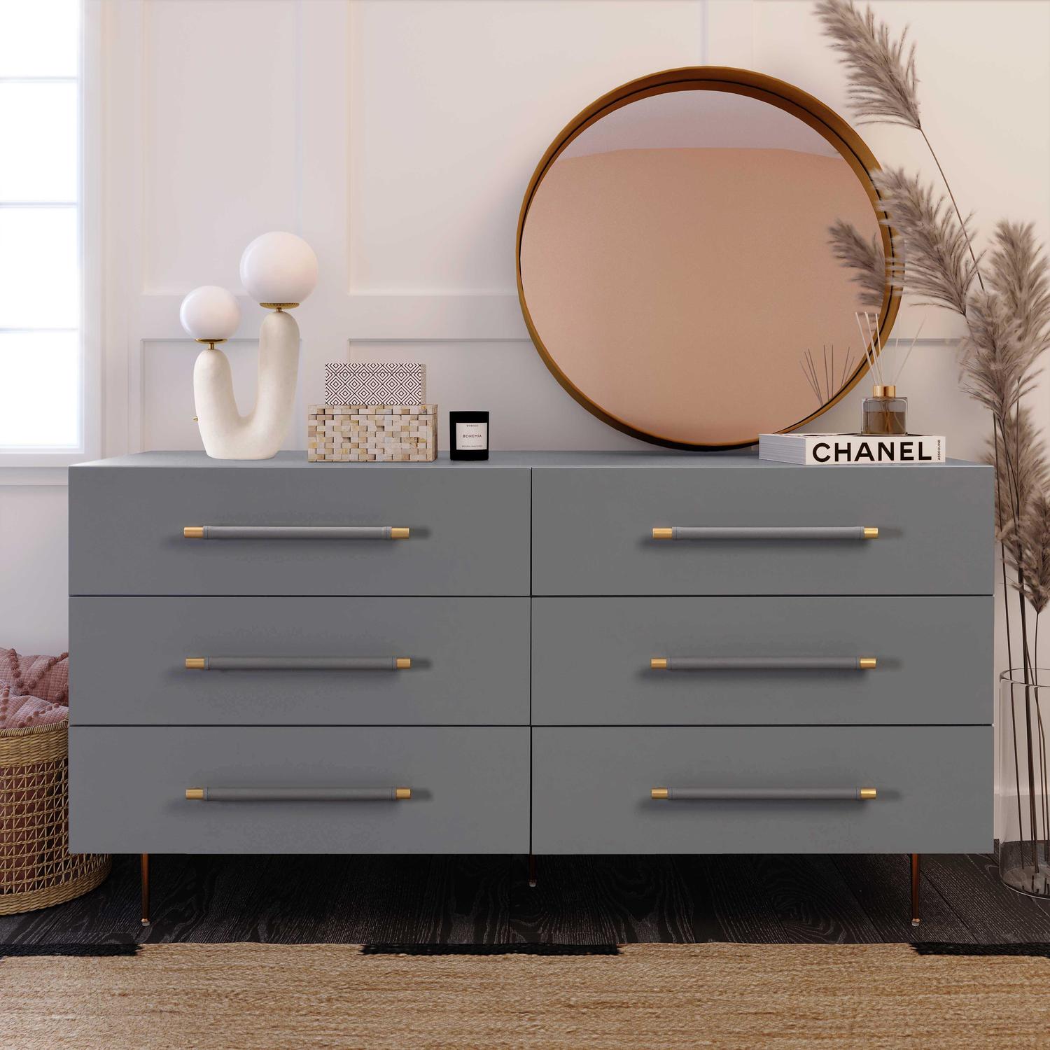 small chest with drawers Tov Furniture Dressers Grey