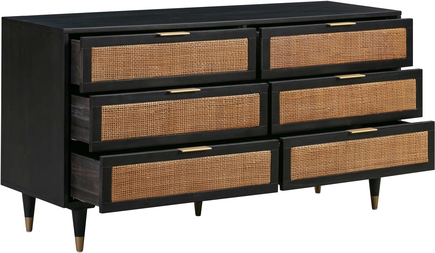 chestnut color dresser Tov Furniture Dressers Black