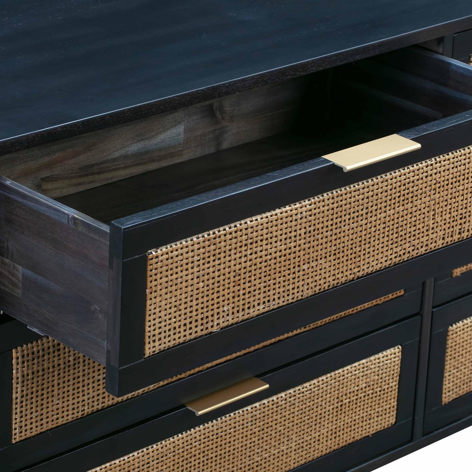 chestnut color dresser Tov Furniture Dressers Black
