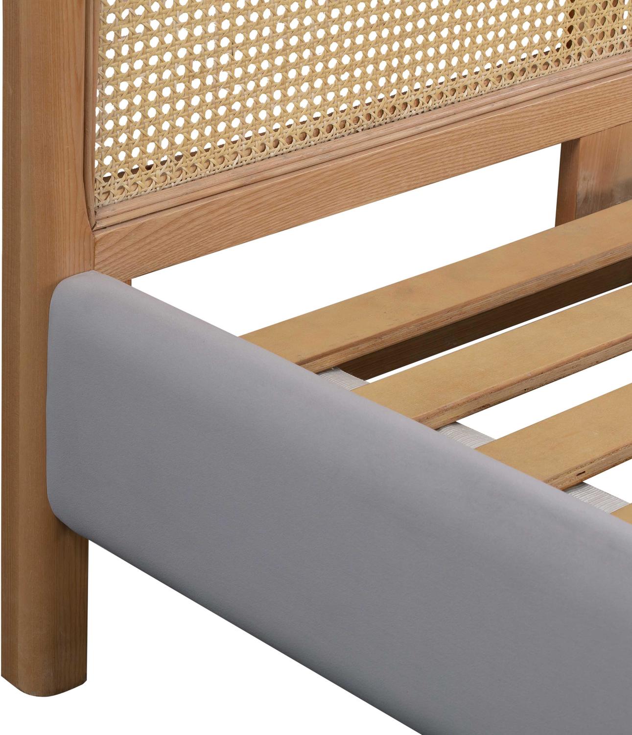 metal frame queen bedframe Tov Furniture Beds Grey