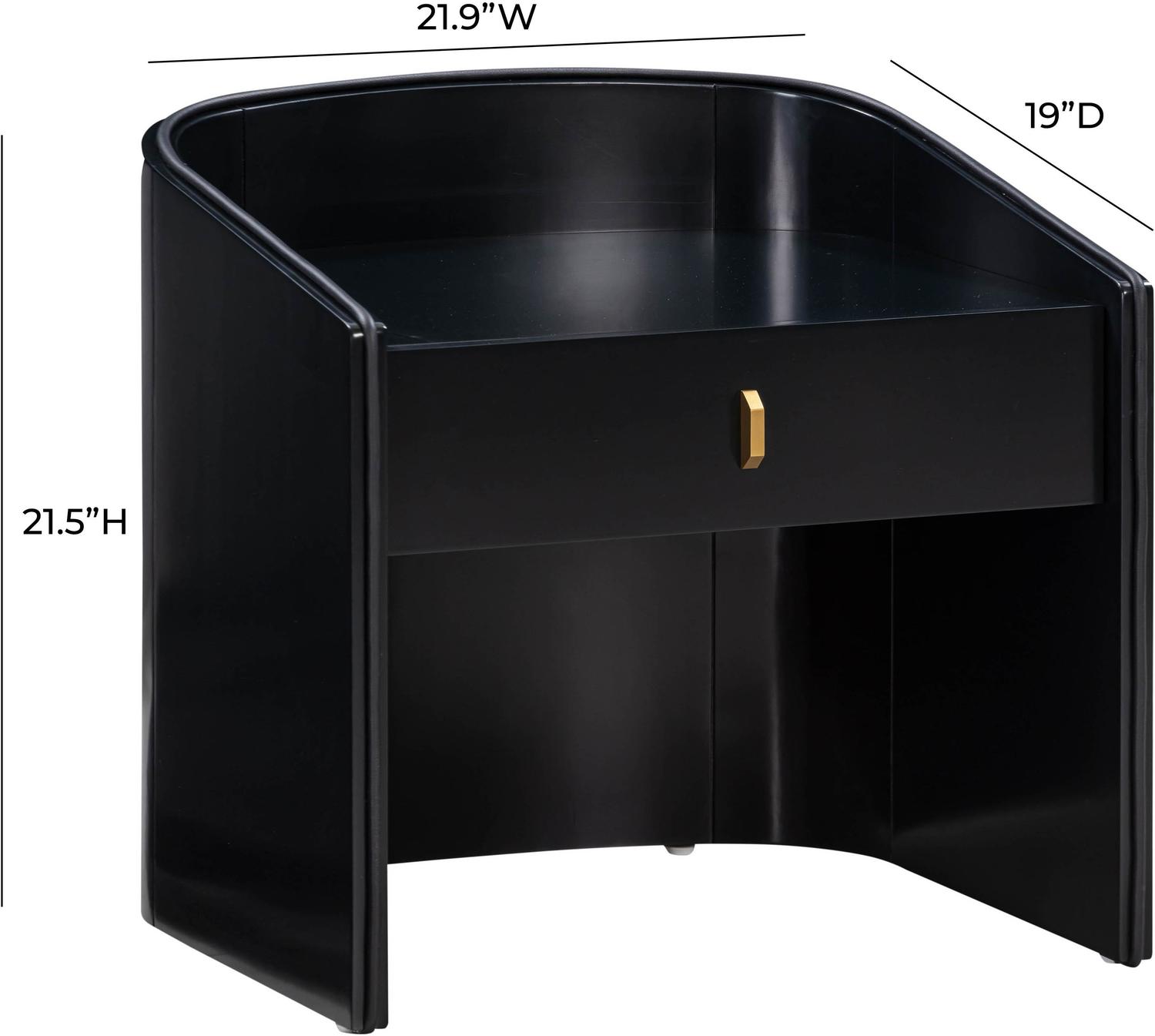 set of 2 small nightstands Tov Furniture Nightstands Black