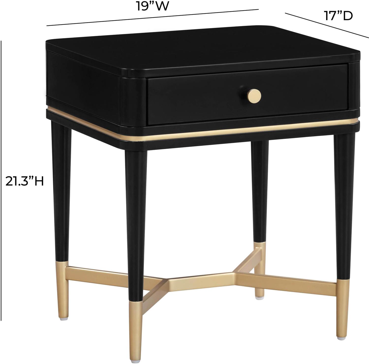 buy bedside table Tov Furniture Nightstands Black