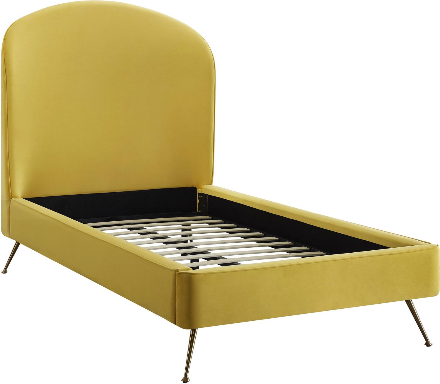 adjustable king bed frame with headboard Tov Furniture Beds Gold