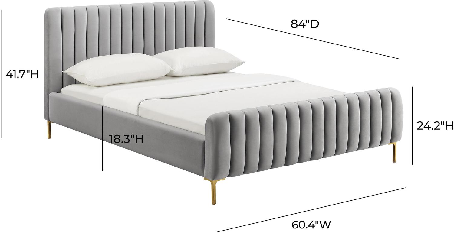 contemporary bedroom sets queen Tov Furniture Beds Grey