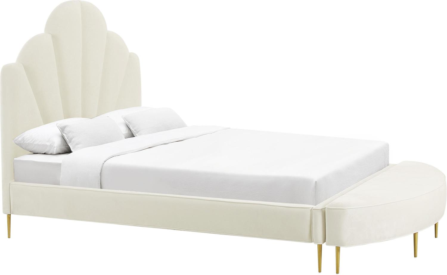 twin bed base frame Tov Furniture Beds Cream