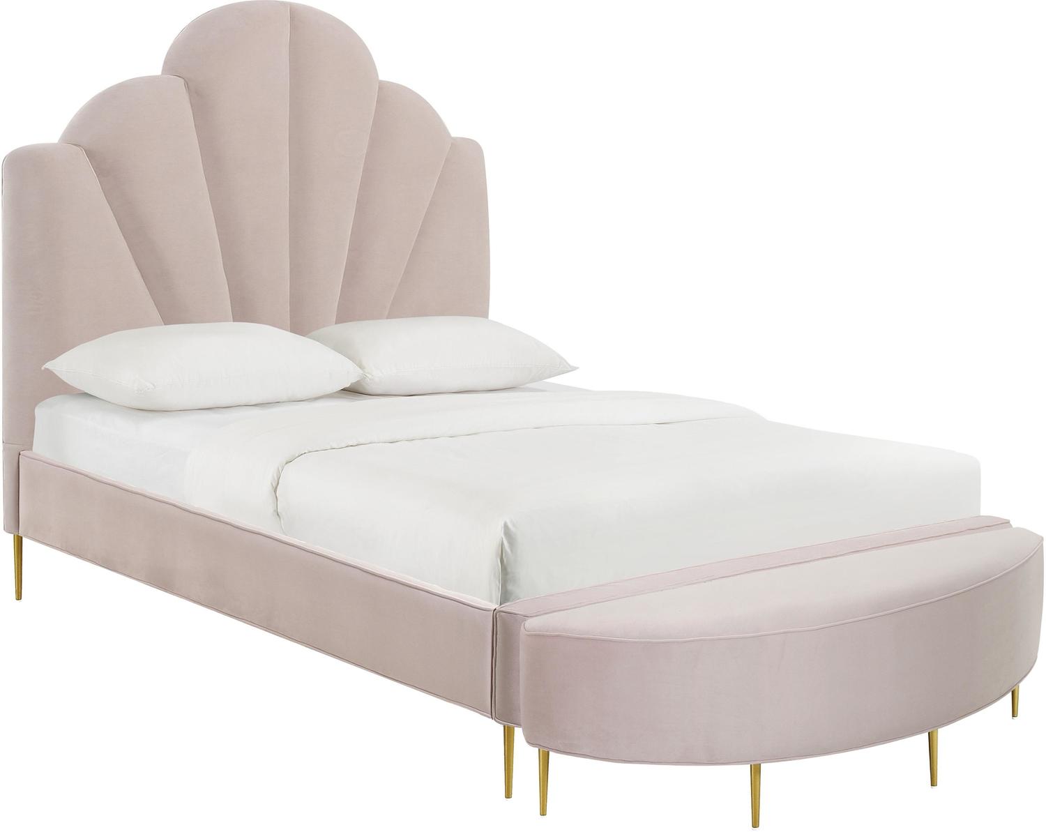 modern king size bed frame with headboard Tov Furniture Beds Blush
