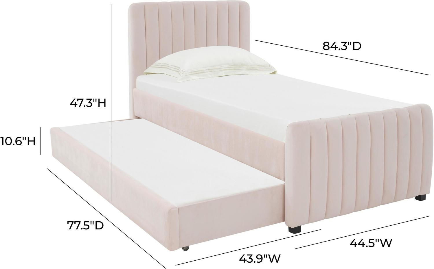 full size bed frame with shelves Tov Furniture Beds Blush