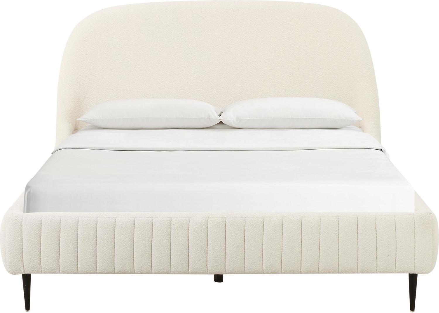 fabric twin bed Tov Furniture Beds Cream