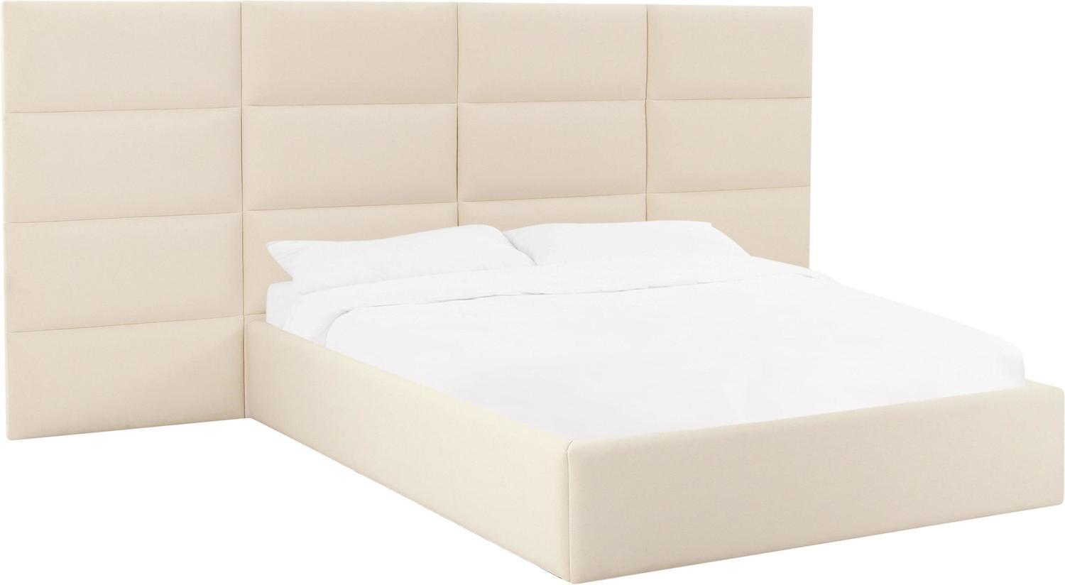twin bed set up Tov Furniture Beds Cream