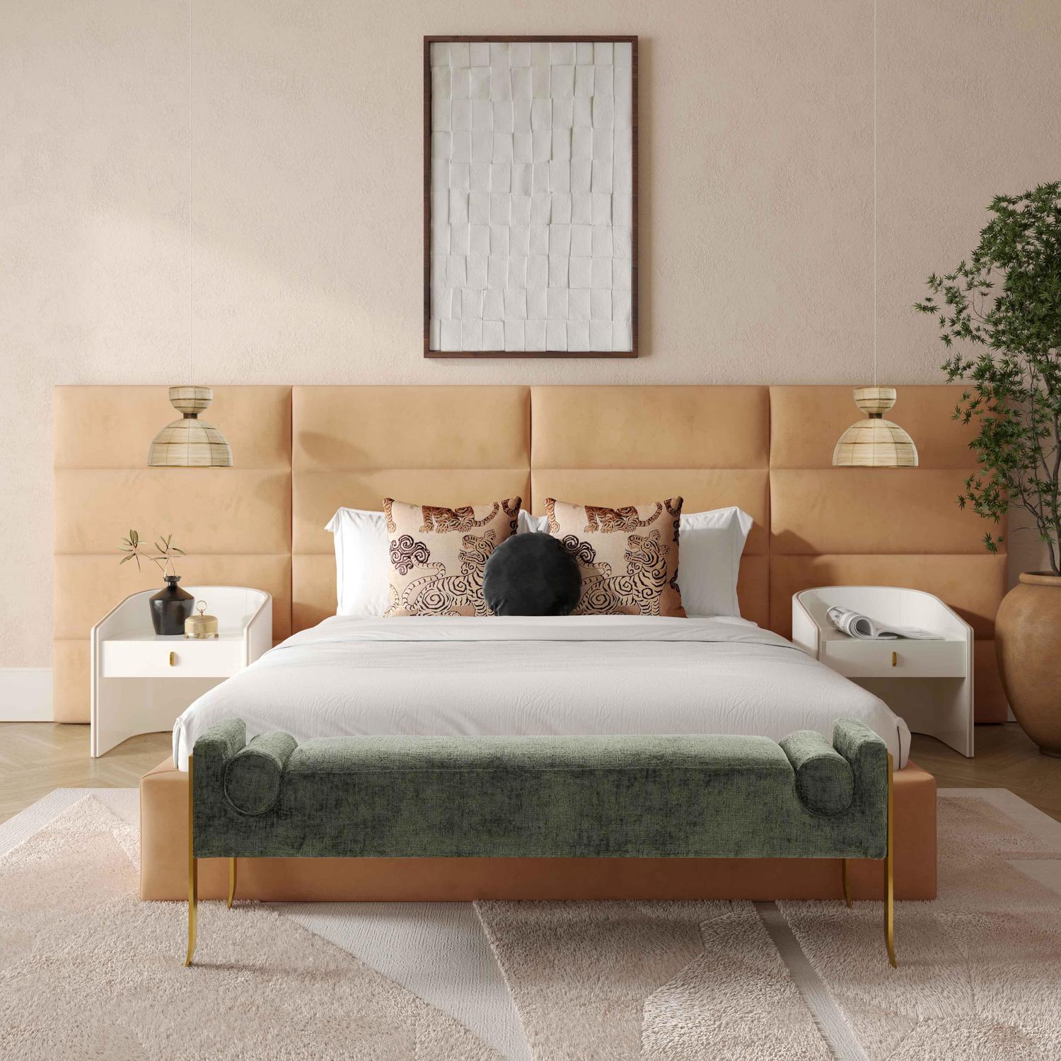 modern bed base Tov Furniture Beds Honey