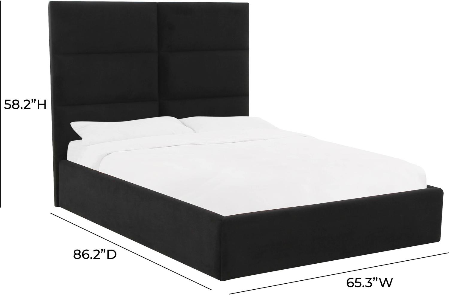 grey king bed frame with storage Tov Furniture Beds Black