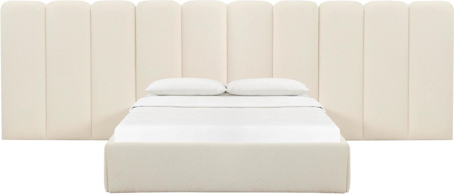 white bed frame twin with storage Tov Furniture Beds Cream