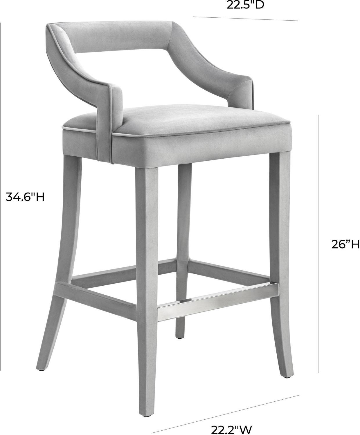cheap metal stool Tov Furniture Stools Grey
