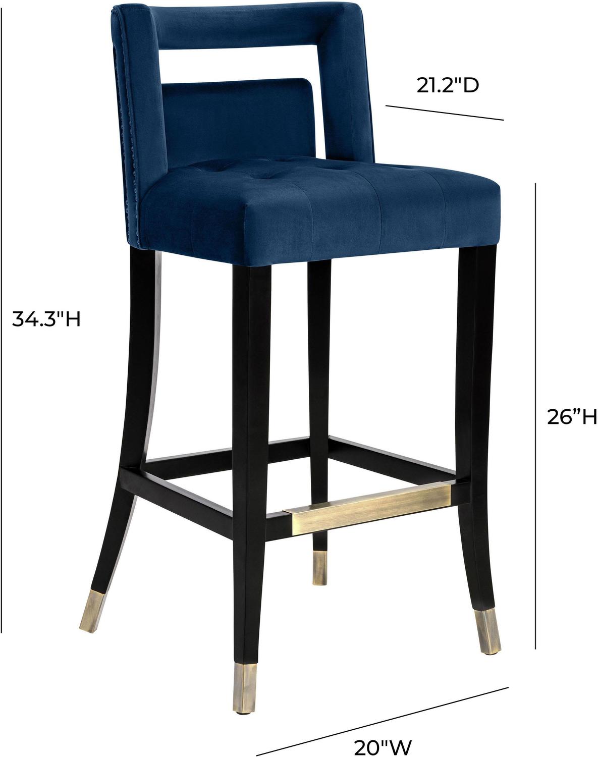 4 counter stools Tov Furniture Stools Navy