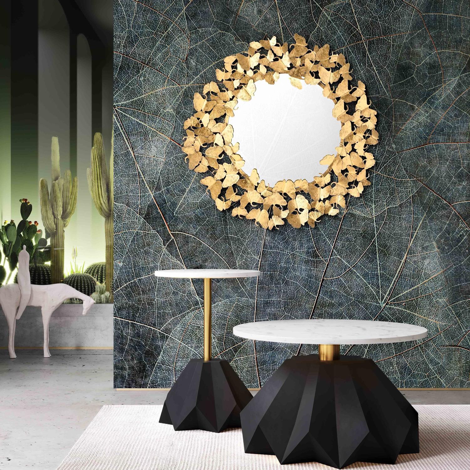 decor around bathroom mirror Tov Furniture Mirrors Mirrors Gold