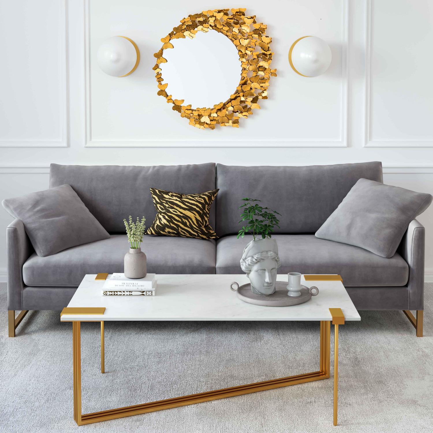 mirror leaner Tov Furniture Mirrors Gold