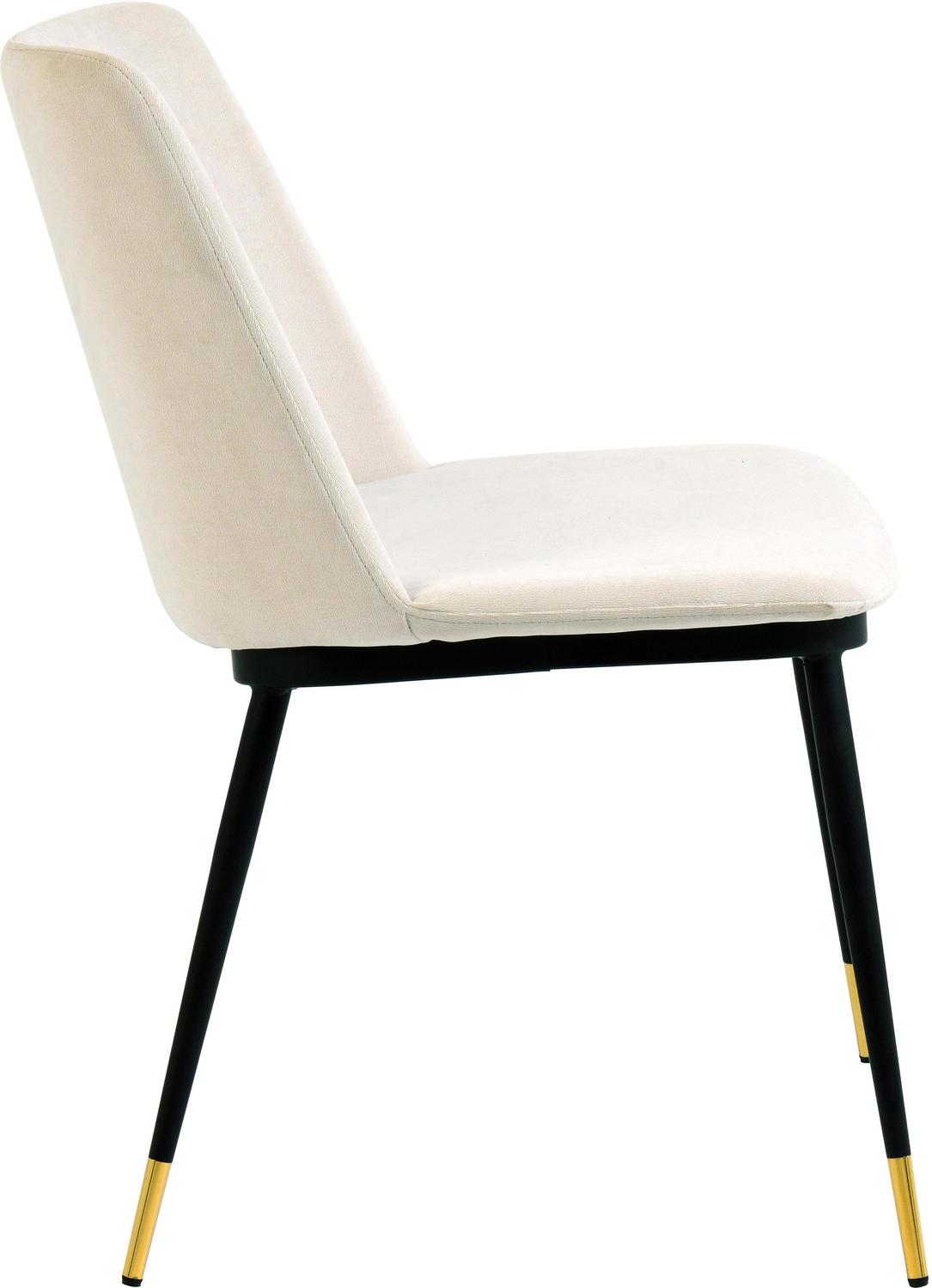 upholstered dining chairs with arms set of 2 Tov Furniture Dining Chairs Cream