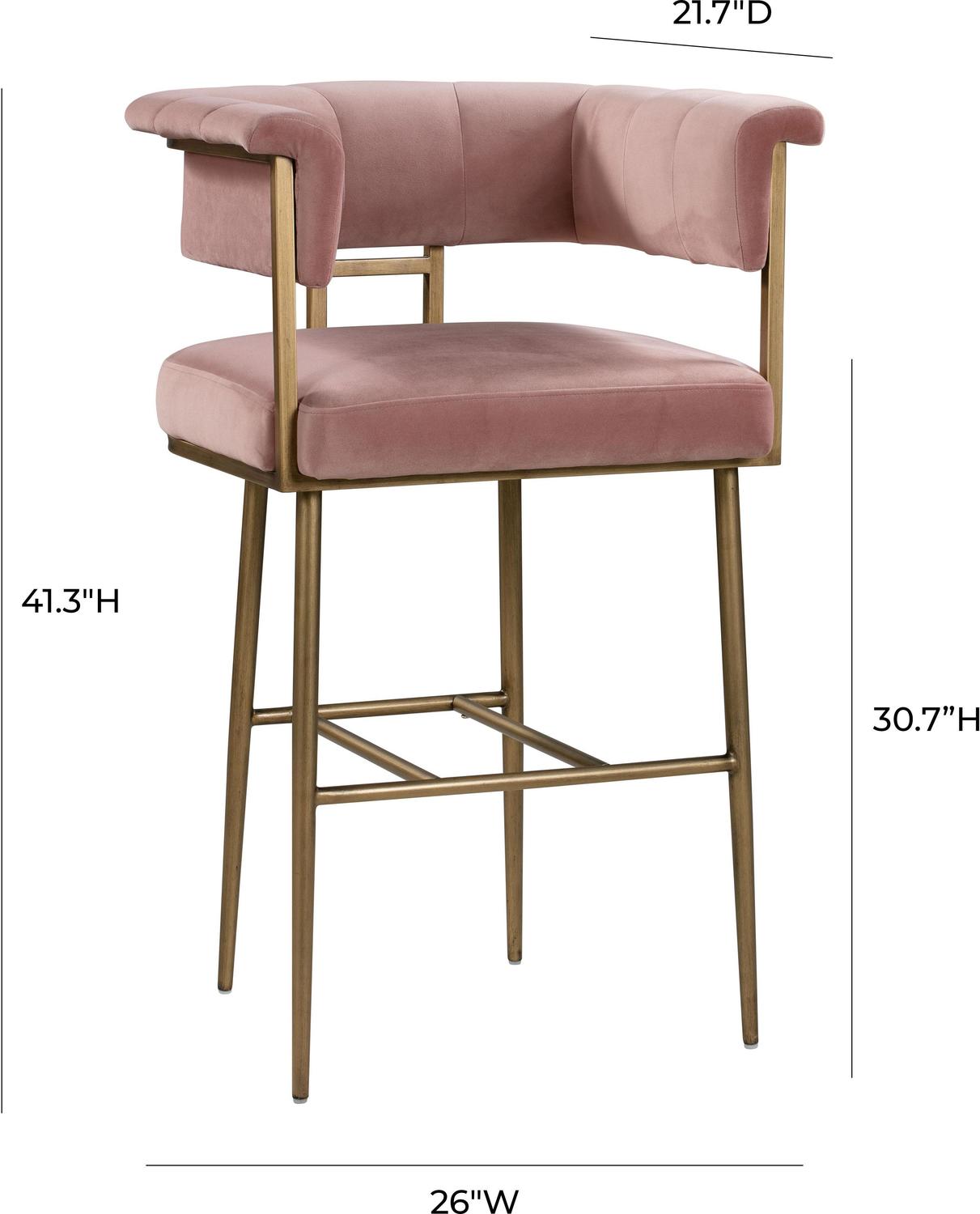 black dining stool Tov Furniture Stools Bar Chairs and Stools Blush