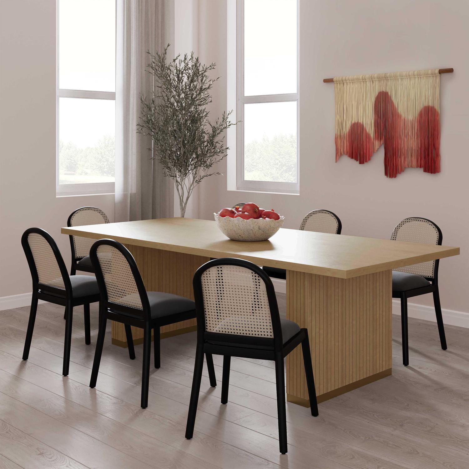 white marble dining table set for 4 Tov Furniture Dining Tables Natural Oak
