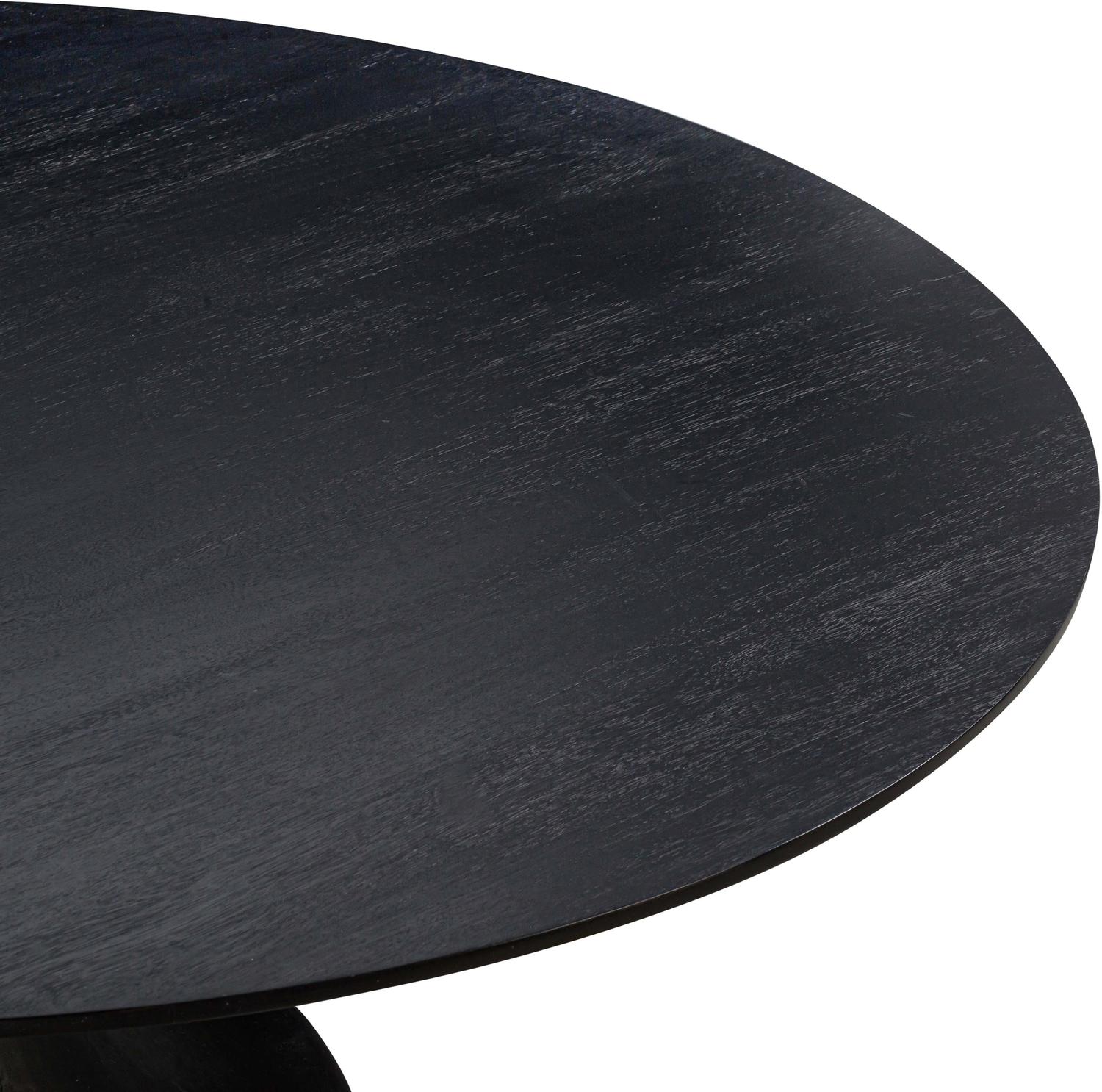 grey round extendable dining table Tov Furniture Dining Tables Black