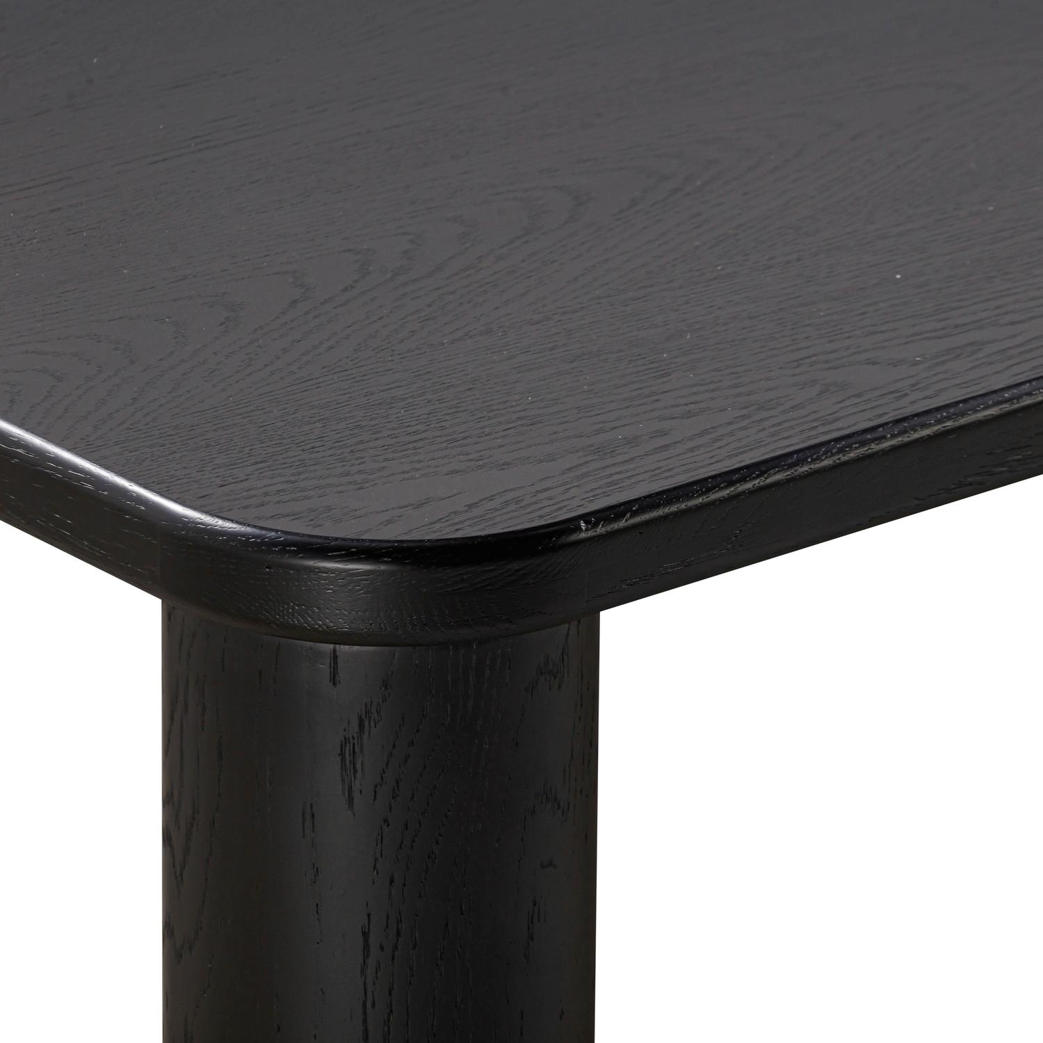 circular dining table with leaf Tov Furniture Dining Tables Black