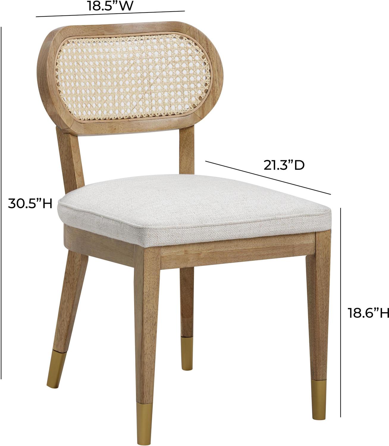 cream and black dining chairs Tov Furniture Cream