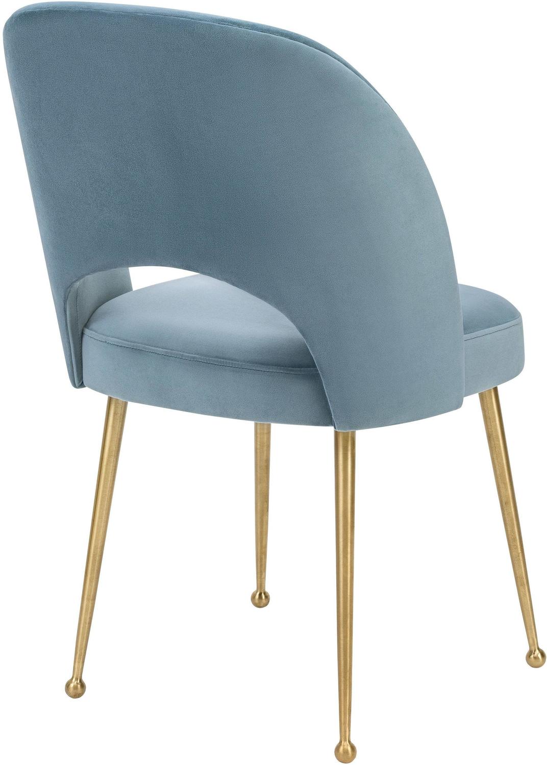 high back statement chair Tov Furniture Dining Chairs Blue