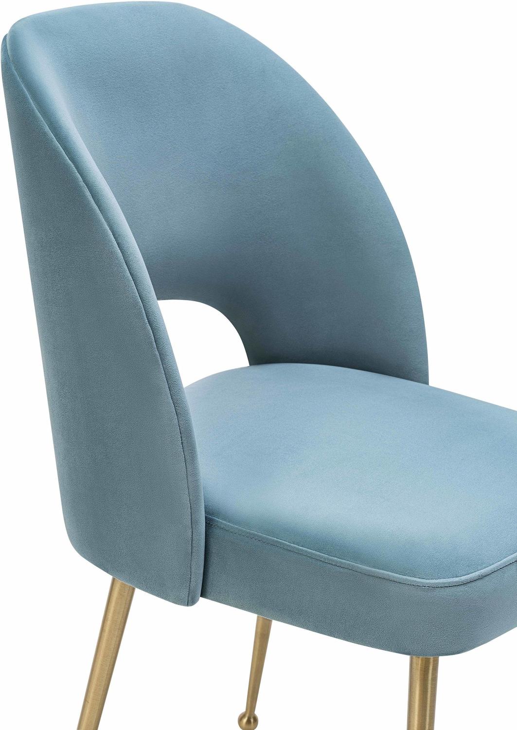 high back statement chair Tov Furniture Dining Chairs Blue