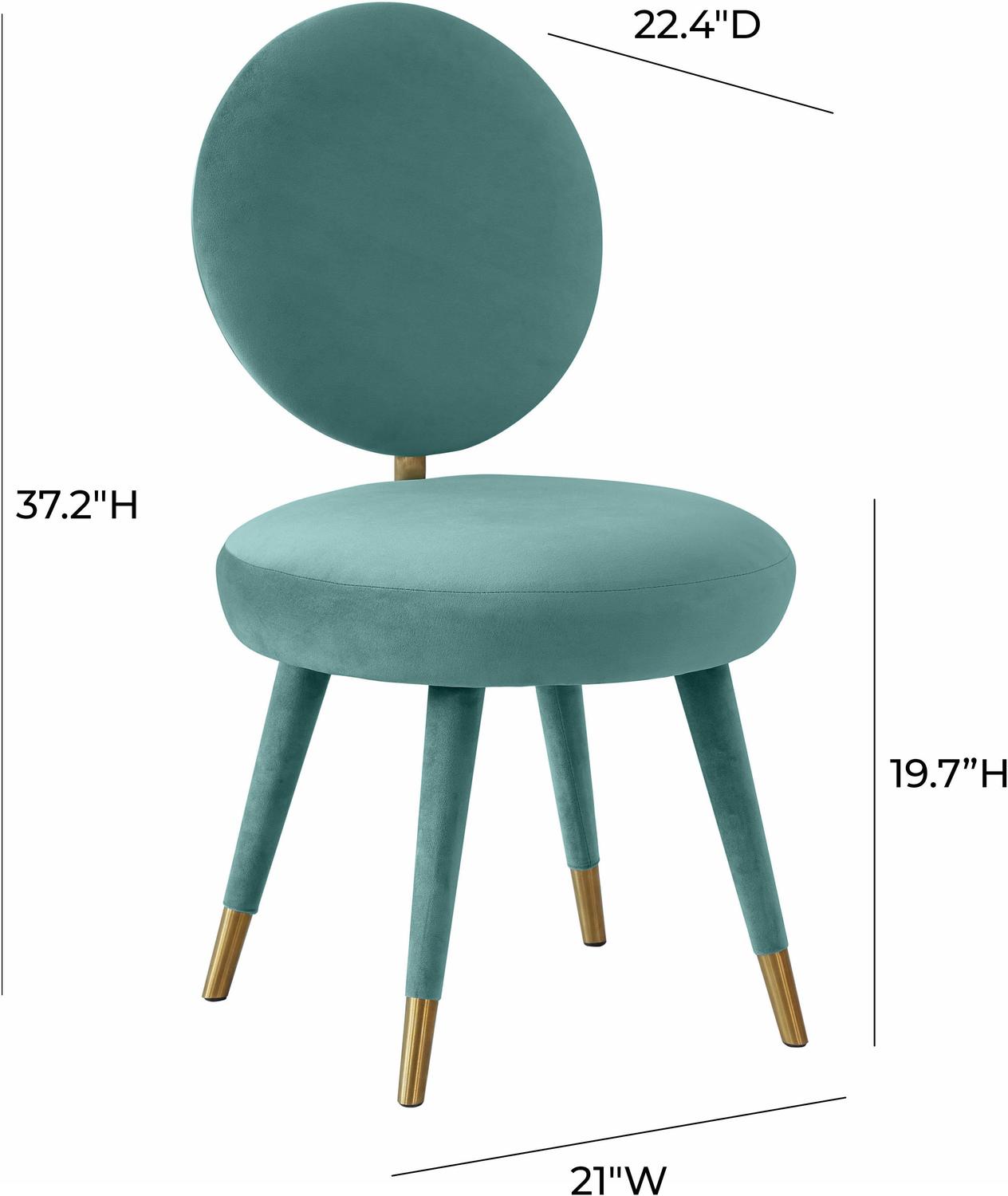 chair with black legs Tov Furniture Dining Chairs Sea Blue