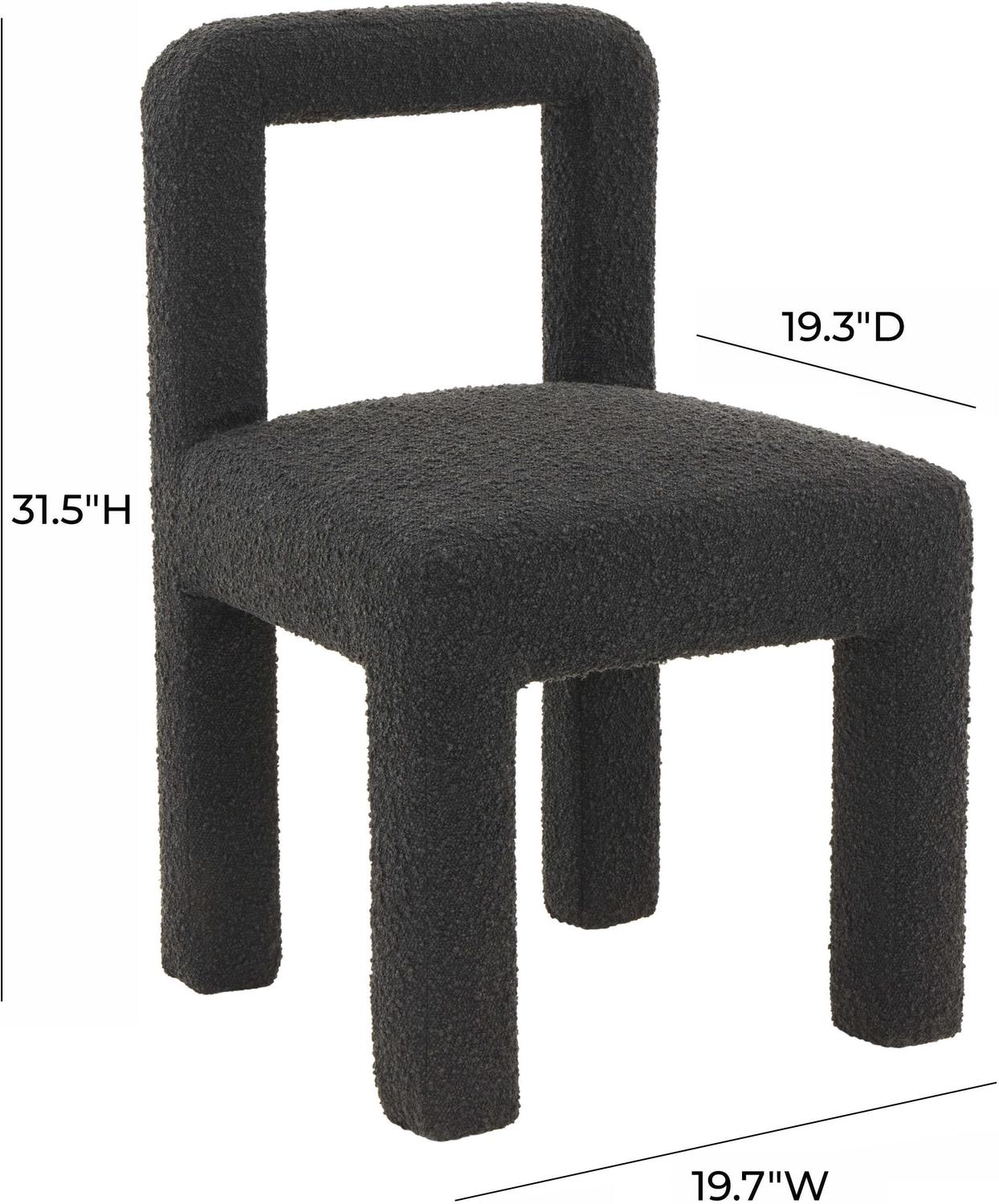 white dining Tov Furniture Dining Chairs Black