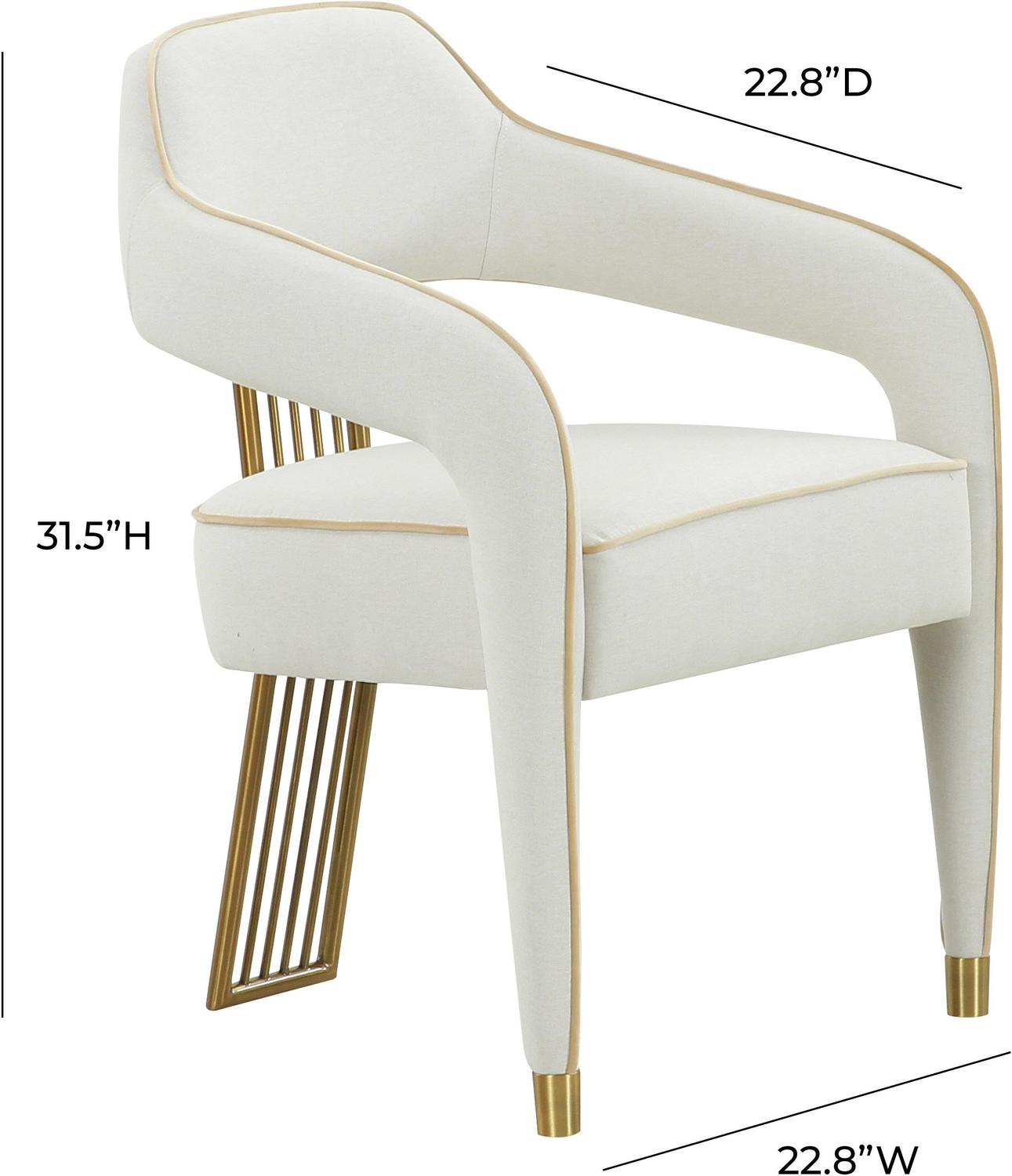 modern dining set Tov Furniture Dining Chairs Cream