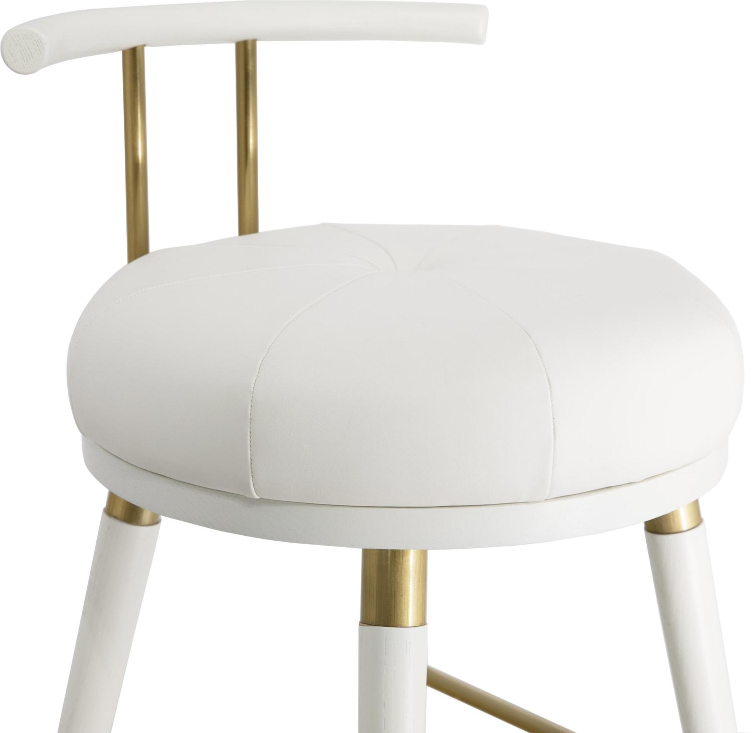 taupe velvet bar stools Tov Furniture Stools White
